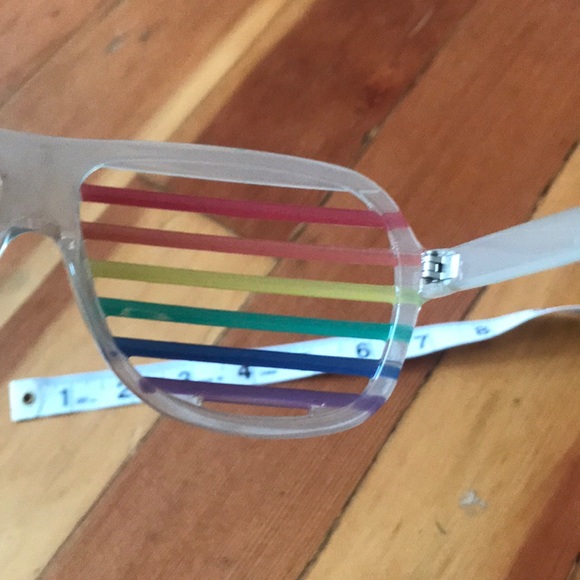 ❌SOLD❌ 80’s Style 🌈 Rainbow Glasses Plastic Frames - Picture 6 of 6